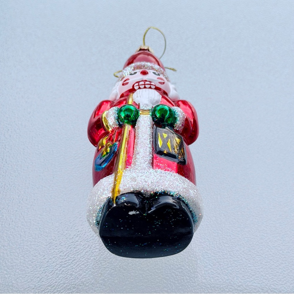 "Santa's Best" Nutcracker European Style, Hand-Blown Glass Christmas Ornament - Picture 6 of 11